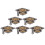 6Pcs Lightweight Iron on Graduation Applique Patches for Jacket and Backpack 4