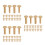 42Pairs Copper Handle Rivets for Kitchen Home 5