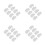 32Pcs White Silicone Pan Lid Lifters Heat-Resistant Protector Clips 5