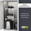 Neudeco Pack 2 Mesh Locker Shelf – Stackable, Collapsible, Metal Mesh, Fits Standard Lockers, for School/Work/Kitchen/Bathroom (White) 7