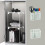 Neudeco Pack 2 Mesh Locker Shelf – Stackable, Collapsible, Metal Mesh, Fits Standard Lockers, for School/Work/Kitchen/Bathroom (White) 8
