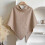 Women's Cashmere Blend Shawl Wrap in Khaki 3