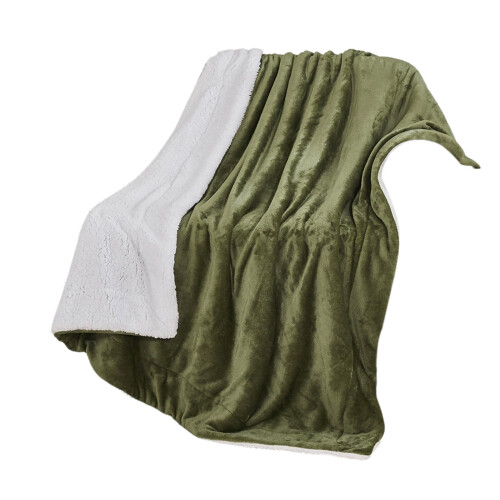 Manta de lã dupla camada macia para conforto em casa, 127 x 152 cm (50 x 60 polegadas). 1