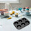 6 φλιτζάνια ταψί σιλικόνης για cupcakes αντικολλητικό, εύκολο στον καθαρισμό, ταψί 6