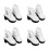 4Paires Bottines PU Blanches Pour 18 Accessoires Stylés 6