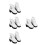 4Paires Bottines PU Blanches Pour 18 Accessoires Stylés 7