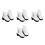 4Paires Bottines PU Blanches Pour 18 Accessoires Stylés 8