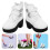 4Paires Bottines PU Blanches Pour 18 Accessoires Stylés 10