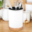 1Pcs Cooking Utensil Storage Stand Simple Design Rectangular White PP For Kitchen Counter 7