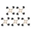 20Pcs Abs+iron Dog Cage Swivel Casters Replacement Wheels 8