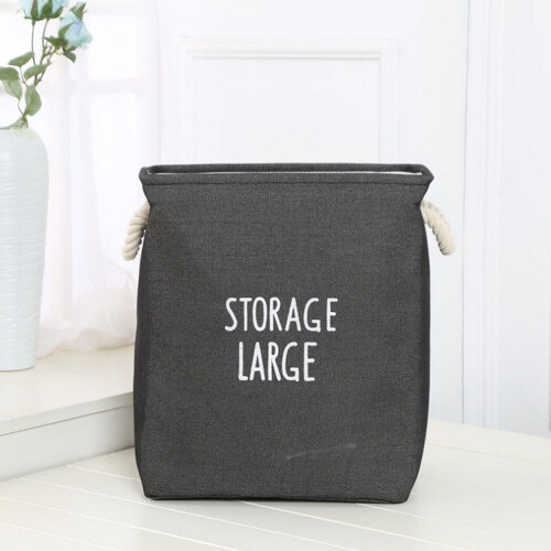 Jute Foldable Bin, Decorative Practical Storage Solution with Lightweight Sturdy Design, Strong Construction for Easy Carrying and Versatile Use 2
