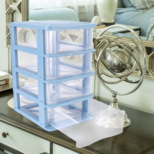 Bac de rangement rectangulaire bleu, lot de 12 pouces 2