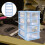 Bac de rangement rectangulaire bleu, lot de 12 pouces 7