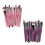 Makeup Brush Kit Purple Plastic 15Pcs Pearlescent Wooden Handle 3