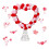 Heart Tree Topper Ornament Red Felt Ball 1pc 4