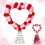 Heart Tree Topper Ornament Red Felt Ball 1pc 7