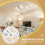Fan Ceiling Medallion Openwork Carving Ceiling Medallion White 1Set 12.2In 4