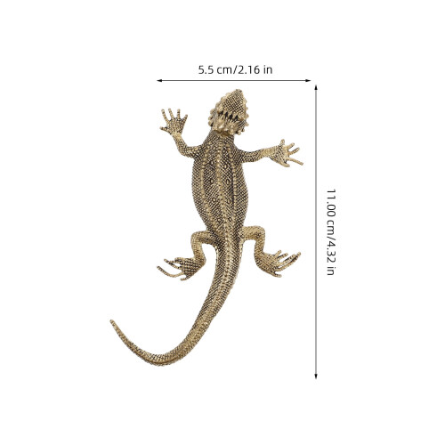 Brass Lizard Figurine Desktop Ornament 1