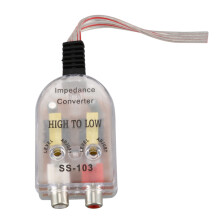 Vehicles Auto Car High to Low Impedance Converter Adapter Speaker to RCA