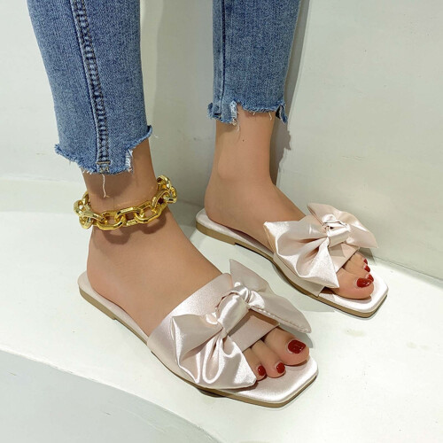 Σανδάλια Slip On Slide για γυναίκες, Γυναικείες καλοκαιρινές φλατ παντόφλες, 1