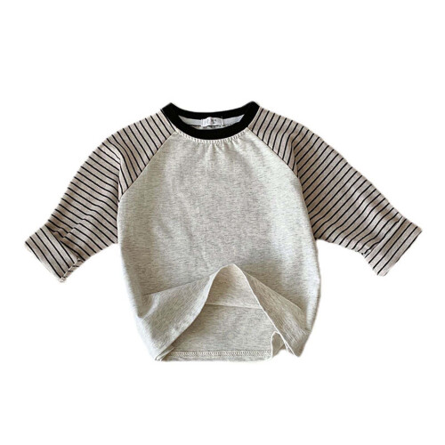 Unisex Kids Raglan Tee Color-Blocked Striped Long-Sleeve 1