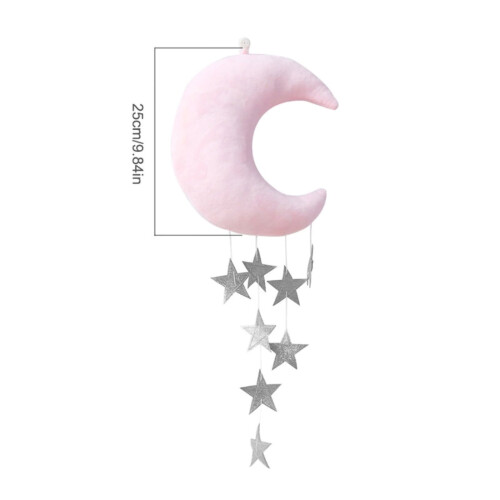 Painel de parede com lua e estrelas para quarto infantil – Decoração para berçário, compatível com quartos de menino/menina/bebê 2