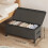 Multi-Functional Houndstooth Under-Bed Storage Box with Wheels | Non-Woven Clothes & Linens Organizer, Rectangular 4