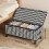 Multi-Functional Houndstooth Under-Bed Storage Box with Wheels | Non-Woven Clothes & Linens Organizer, Rectangular 5