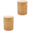2Pièces Pot Bambou Khaki Étanche Pour Café Épices Usage 4
