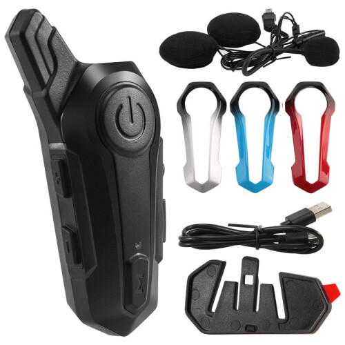 Motorcycle  Helmet Intercom Universal Interphone Headset with Noise Reduction for Full Helmet 3 Color Frame