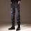 Mens Vintage Jeans, Trendy Patchwork, Washed, Loose Cuffed Style 4