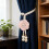 Camellia Tassel Tiebacks with Pearls Adjustable Braided Rope 5