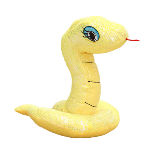 Serpente di peluche con paillettes, design realistico, 30 cm 1