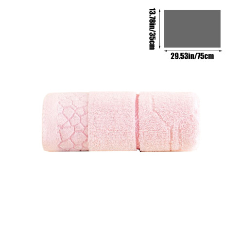 Toalha de banho e rosto de algodão 75x35cm rosa 2