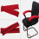 1 Pair Zipper Design Arm Rest Covers Computer - Red, as described 3