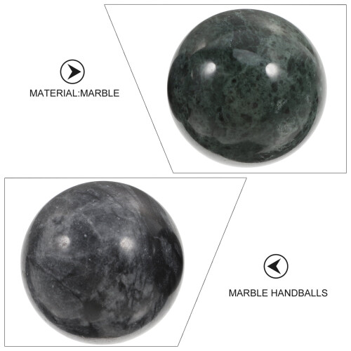 2 Sets Marble Handballs Hand Exercise Massage Balls Round Hand Rolling Balls 2
