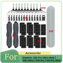 60st Rullsidoborstefiltermopp Dammpåse för L10s Pro Ultra Heat/X30 Ultra/X30 Pro/S10 Pro Ultra Vakuumdelar