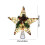 LED wrought iron tree top star decoration white 9.84x11.02 3