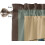 Laundry Room Curtains Brown Border Semi-Sheer 2-Pack 42x63 5