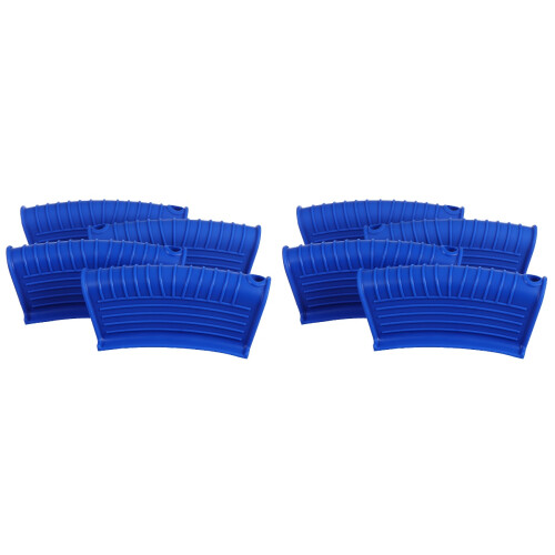 8Pcs Silicone Pot Handle Sleeve Blue Heat Insulation Cover for Kitchen 1