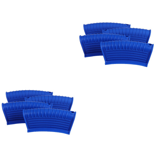 8Pcs Silicone Pot Handle Sleeve Blue Heat Insulation Cover for Kitchen 2