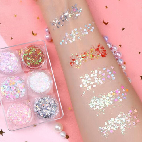 Eye Stickers Sequins Glitter Waterproof 6 Colors 2