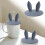 Coperchi per bicchieri in silicone a forma di orecchie di coniglio, 4x2 pollici, riutilizzabili 2