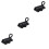 3Pcs Black Gate Security Latch Aluminum Automatic Door Bolt 5