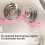 Foldable Suction Cup Bathroom Shelf Pink White 25.2 inch 6