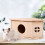 ibasenice Wood Squirrel House Beige Triangular Design Small Animals 1 Pcs 8