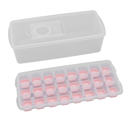 Popsicle Mold Set Airtight Bread Storage Transparent Bread Container Multipurpose Freezer Ice Tray with Easy Push Release Bendable for Quick Removal 2