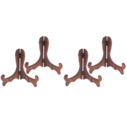 Wooden Display Stand Easel Plate Holder 4 pcs 2