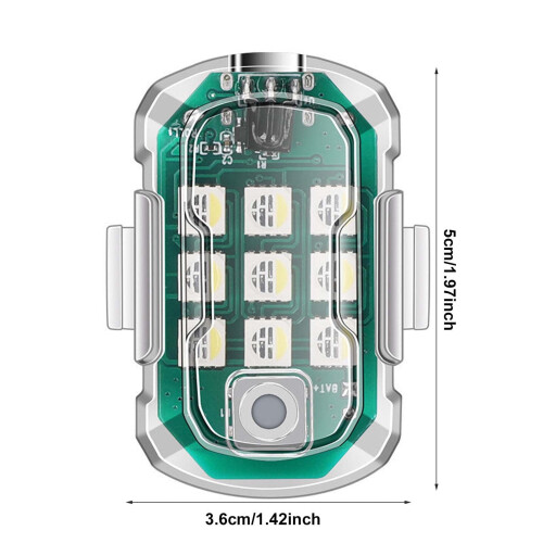 LED Strobe Light for Car/Motorcycle – Remote Control, Multiple Modes, Type-C Charging, High Visibility, Roadside Safety & Emergency Use – 2