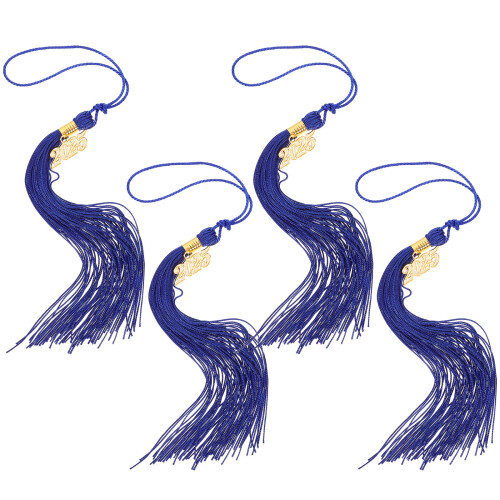 20Pcs Blue Graduation Hat Accessories Tassels Elegant Polyester Decor 1